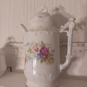 Koffie/thee pot vintage viooltjes